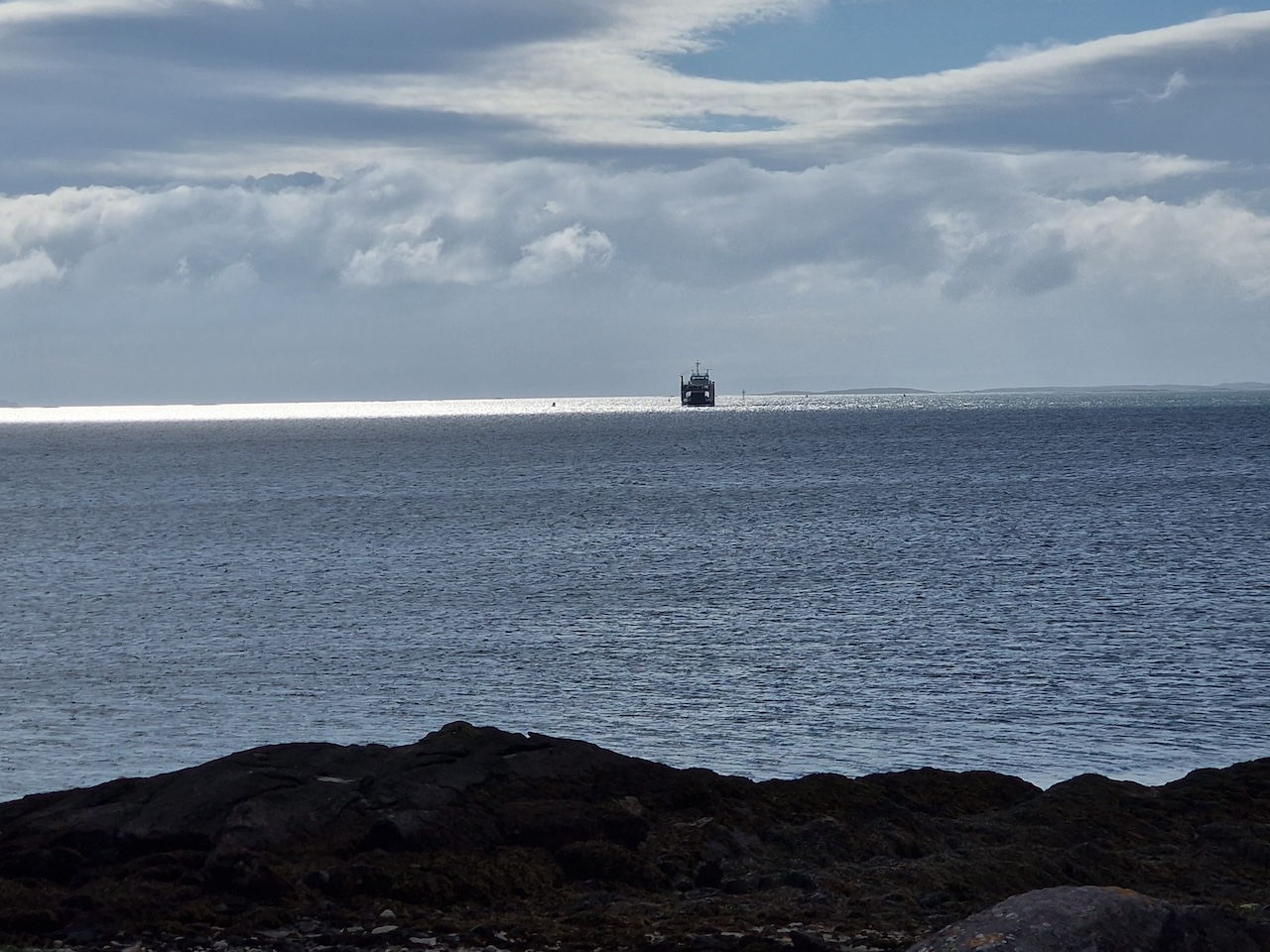 The ferry arriving